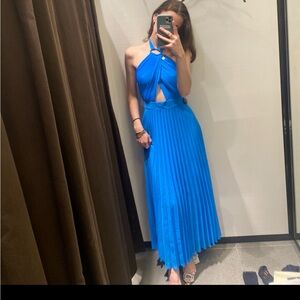 Zara Vibrant Blue Backless Dress